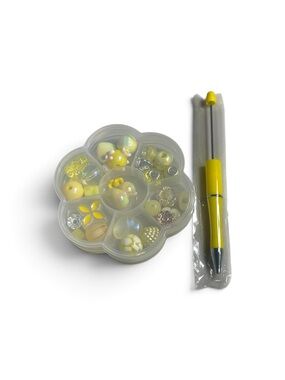 Yellow Duck Bead Organizer Kit with Beadable Pen